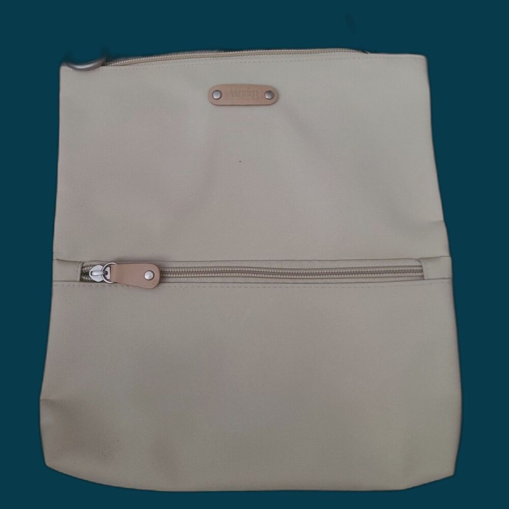 MaggiB Vintage‎ Light Tan Folding Clutch Hobo Purse-Missing Strap:(